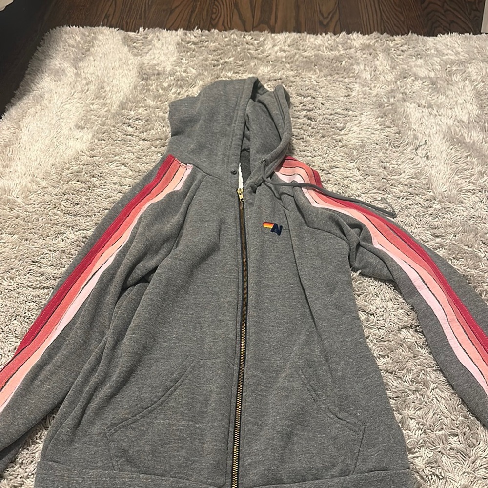 Aviator nation grey zip up